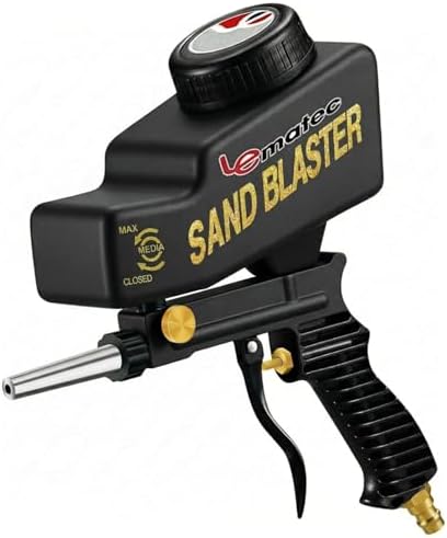 LE LEMATEC Portable Sand Blaster Gun Kit, Pneumatic Tool for Rust Removal