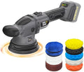 VERVEWAVE Cordless Buffer Polisher Kit for Dewalt 20V Battery (No Battery), 6-Inch Orbital Car Polisher Variable Speed 1800—5500 RPM, 17PCS Polishing Accessories, for Car Polishing/Waxing (Tool Only)