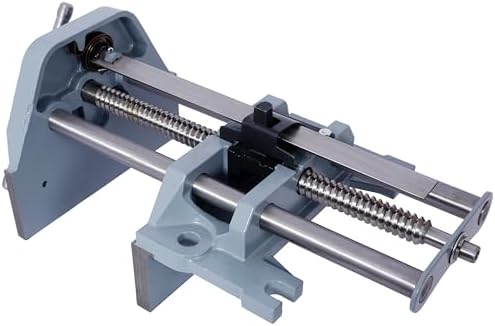 9 Inch Jaw Width Quick Release Woodworking Vise Heavy Duty Clamp Metal Cast Iron Adjustable Tool Sliding Jaw Workholding Device Woodworking Equipment Hand Tool Craft Vise GRAY