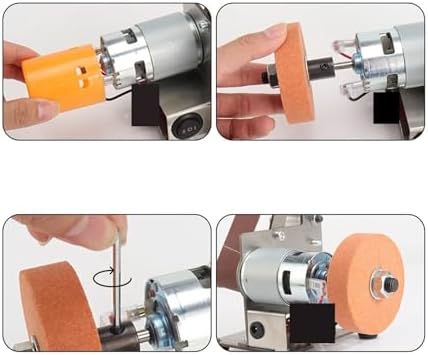 Mini Electric Belt Sander Desktop Vertical Polishing Machine DIY Angle Grinder Sharpening Machine With 10PCS Belt