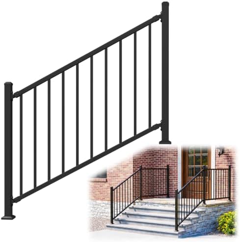 36in H x 4ft W Modular Aluminum Porch and Deck Stair Railing Kit