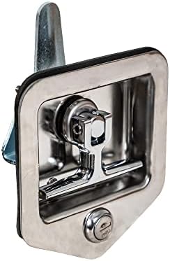Buyers Products L88552 Stainless Steel T-Handle Latches, 2 Pack Set | Two Locking Stainless Steel T-Handle Latches Secure Tool Boxes, Trailer Doors, RVs, Campers, Truck Caps, And Service Doors