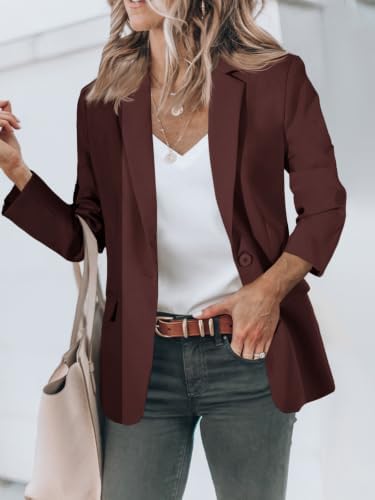 Cicy Bell Womens Casual Blazers Long Sleeve Work Office Suit Jackets Blazer