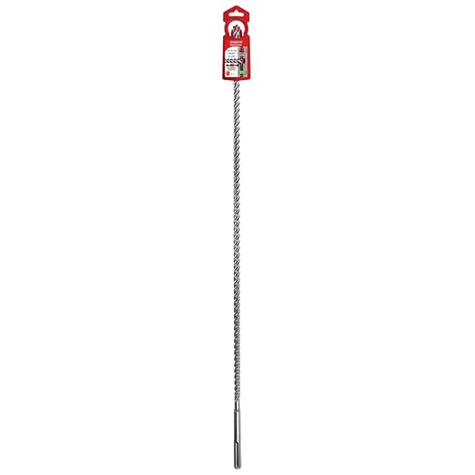 Diablo Rebar Demon SDS-Max 4-Cutter Full Carbide Head Hammer Drill Bit with Tri-Metal Fusion Welding - 1/2" Diameter, 36" Length, 31" Working Length - DMAMX1042