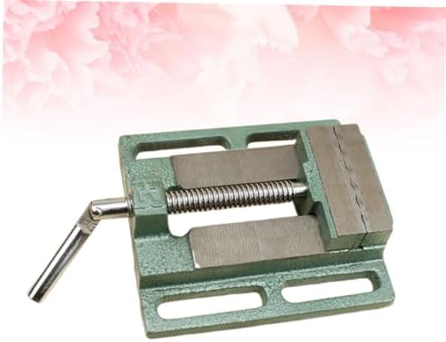 TEHAUX 4 Inch Drill Press Vise Cast Iron Table Vise Bench Clamp for Woodworking and Drilling Machines Small Workholding Device Random Color