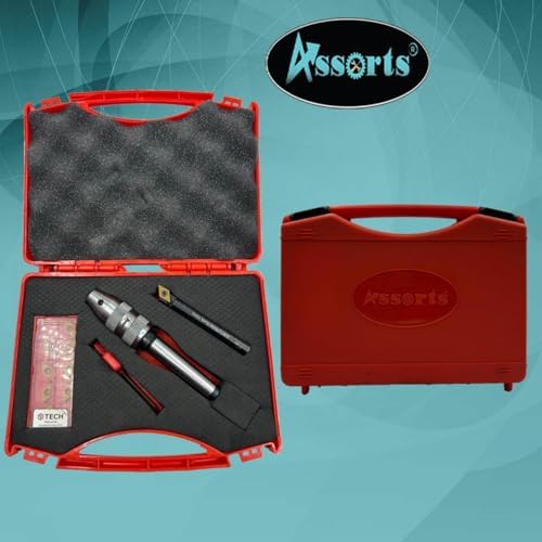 New Develop Fly Cutter with MT2 Shank & Indexable Boring Bar – Includes 10 PCS DCMT 11T304 Inserts, T-15 Key & Plastic Case | Perfect for Facing & Boring | Watch Working Video for Details