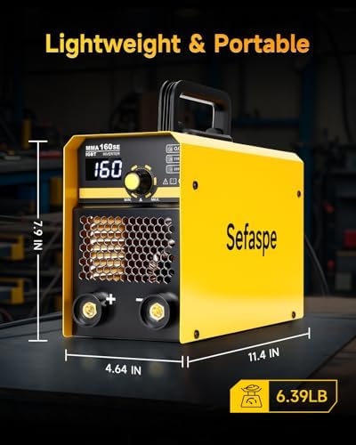 110V/220V Stick Welder with Digital Display, 160A ARC/Lift TIG Welding Machine with Synergic Control, IGBT Inverter Portable MMA Welder Machine with Hot Start, Arc force and Anti-Stick
