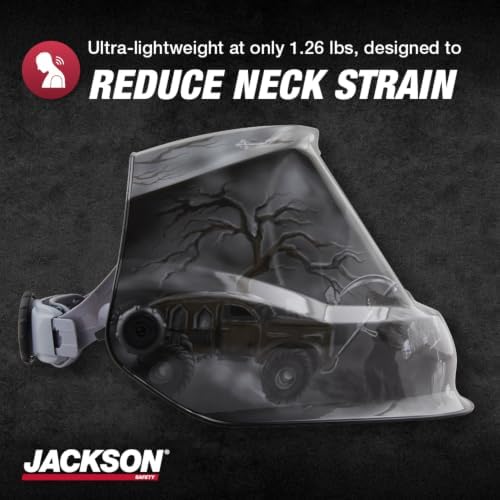 Jackson Safety Premium Graphic Welding Hood with Digital ADF - Ultra Lightweight Auto Darkening Welding Helmet - ANSI Z87.1 (Multiple Styles)