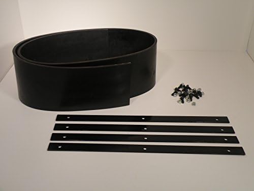 TUKIMA Universal Heavy Duty Rubber Snow Deflector Kit, 8-10 FT Straight Plow, Black