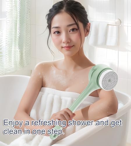 Dual Handle Electric Body Brush, Rechargeable Cordless Shower Scrubber