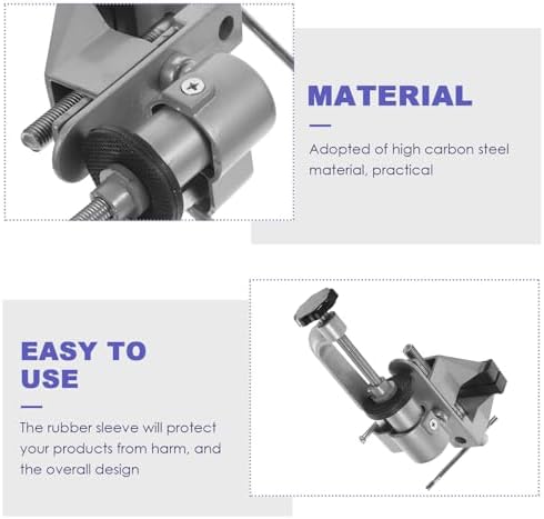 IMIKEYA 2-In-1 360° Rotating Woodworking Vise and Drill Press Clamp, Multipurpose Bench Vise Table Clamp for Metalworking and Welding, Heavy Duty Workholding Device
