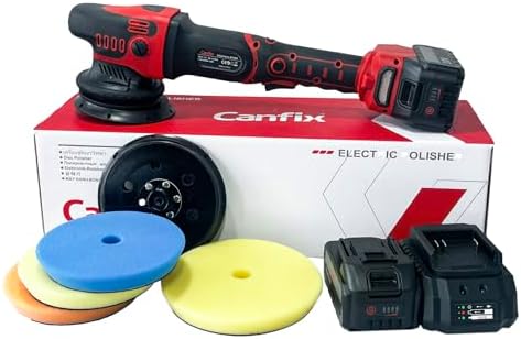 18V Cordless Car Polisher with 15MM Orbital and 5"/6" Buffing Pads