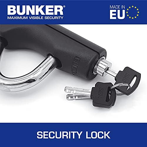 Bunker BB83/B High-end Steering Wheel Brake Pedal Lock, Up to 80cm, Easier and More Precise Adjustment, Heavy Dutty Universal Clutch Anti Theft Bar Lock Device for Car Truck Van, Motorhomes Camper