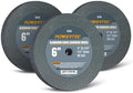 POWERTEC Bench Grinder Wheel 6 Inch White 60/100/150 Grit, Aluminum Oxide Grinding Wheel for Bench and Pedestal Grinder, 3/4" Thick 1/2" Arbor, Sharpening & Shaping Drill Bits, Blade, Chisel, 3PK