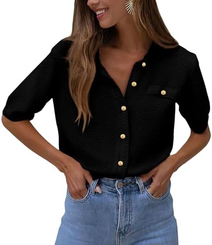 PRETTYGARDEN Women's Summer Casual Button Down Shirts