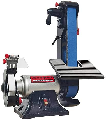 BUCKTOOL 2x42" Belt Sander 6" Bench Grinder Combo for Metalworking,3.5A