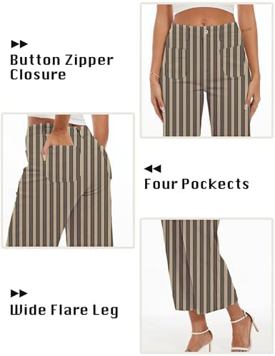 Wide Leg Jeans for Women Trendy High Waisted Flare Jeans Cropped Pants Stretchy Baggy