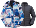 wantdo Women's 3 in 1 Ski Jacket Plus Size Winter Coats Snowboarding Jacket
