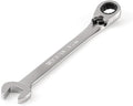 TEKTON 1/2 Inch Reversible Ratcheting Combination Wrench | WRC23313 | 12-Point, Satin Chrome Finish