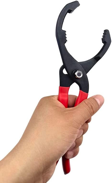 Oil Filter Wrench, 10" Small Adjustable Oil Filter Pliers, Multifunction Oil Filter Removal Tool, Ideal for Engine Filters, Conduit & Fittings