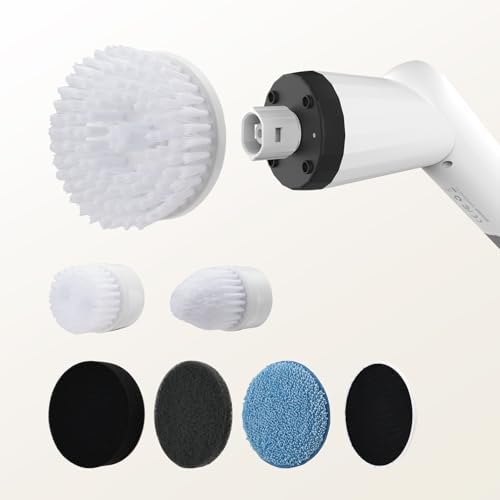 Ibergrif Electric Cleaning Brush with 6 Brush Head, Electric Spin Scrubber