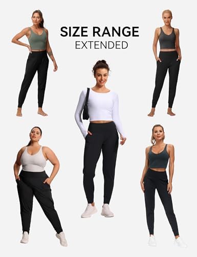 THE GYM PEOPLE Women's Workout Joggers Pants Lightweight Lounge Leggings