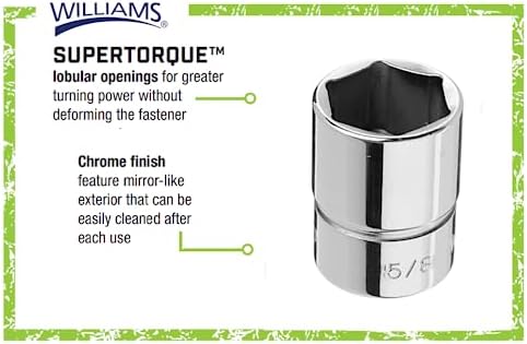 Williams B-620 5/8-Inch Shallow 6 Point Socket