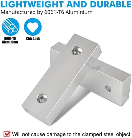 10 Set 20pcs 6 x 2 x 1 Soft Jaws Set Standard Machinable Aluminum Compatible with Kurt 6" Vise Jaws