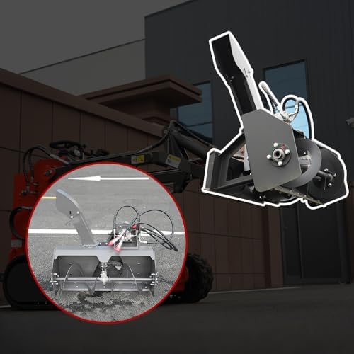Skid Steer Snow Blower Attachment, Skid Steer Loader Snow Thrower Accessories, Directional Snow Chute, USA Stock, Mount: Length: 23.1in, Height:8.54in, Pin Distance:14.17in