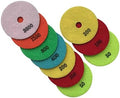 4" Dry Stone Polishing Pads, 2x50, 2x100, 2x200, 400-3000 Grit