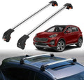 ERKUL Heavy Duty Roof Rack Cross Bars for Kia Sportage 2017-2022 | Upgraded Aero Aluminum Crossbars with Smart Clamp System | Compatible with Flush Rails - Silver