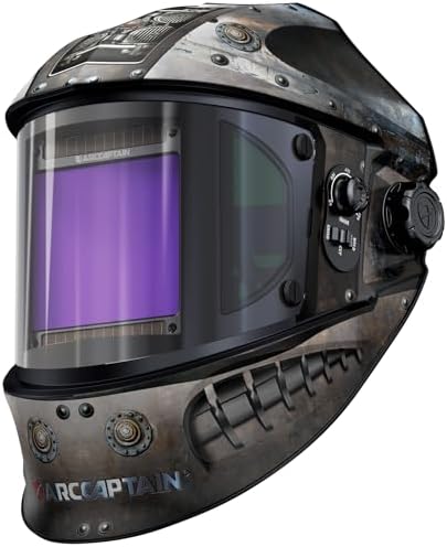 ARCCAPTAIN Welding Hood, 180° Panoramic View Auto Darkening Welding Helmet