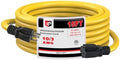 EP 15 Ft 10/3 SJTW NEMA 5-20 P/R Outdoor Extension Cord, Yellow