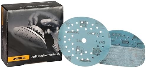 Mirka Galaxy Multifit Sandpaper 5 Inch Grit 240 50 Discs Pack