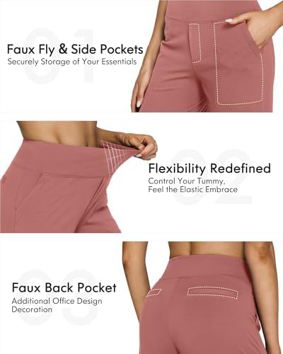 G4Free Yoga Pants for Women Wide Leg Pants with Pockets High Waisted