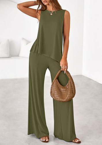 PRETTYGARDEN Women's Summer 2 Piece Matching Lounge Sets