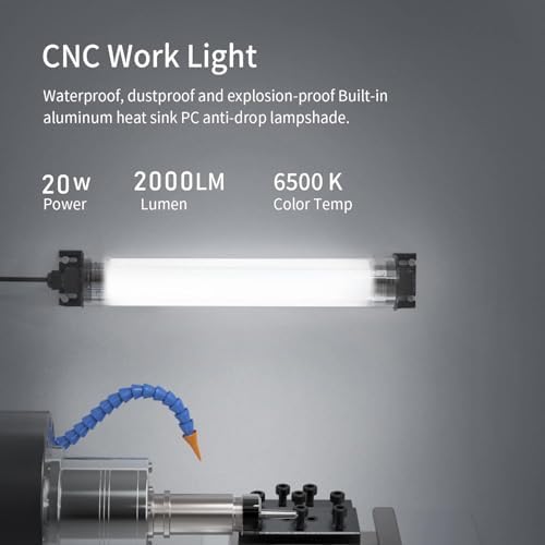 LED Work Light, Machine LED Tube Light,Explosionproof Work Lamp IP67 Waterproof 2000 Lumen 20W 120V-220V,Suitable for Workshop/Garage/milling Workshop