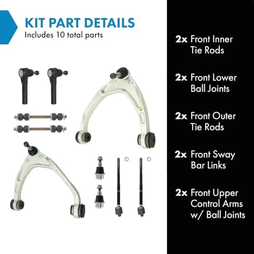 TRQ Front Steering & Suspension Kit Ball Joint Control Arm with Ball Joint