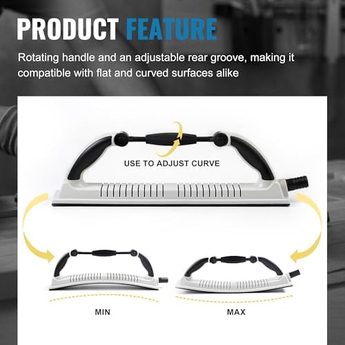 S SATC 15PCS Adjustable Radius Flexible Sanding Block with Hook & Loop Backing 70 x 400MM Longboard Hand Sander for Automobile Ship Wood Grinding with 80 120 180 240 320 Grit Mesh Sandpapers