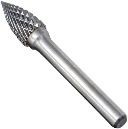 10Pcs/set 3/8 Dia Solid Carbide Convex Burrs Heavy DutyTungsten Grinding Cutting Heads Chamfering Abrasion Industrial Deburring Rotary Tools for Oblong Slots Holes