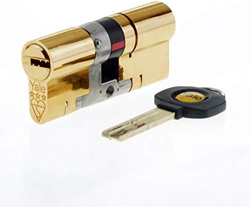 Yale B-YS3-5045B Anti-Snap 3 Star Euro Double Cylinder, High Security, 50:45 (95mm), Brass Finish