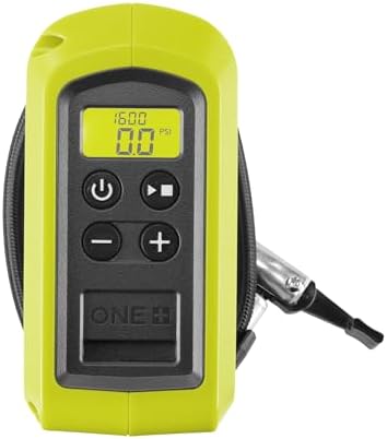 Ryobi - 18 V One+ 11 Bar Wireless Compressor - Tyre and Ball Inflation - Comes with 3 Tips (without Battery) - RPI18