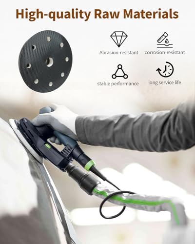 2Pcs 492286 D125 (5-Inch) Soft Sanding Pad Fit for Festool ETSC EC125 Sander Fit for Jetstream Part Replace 492284, with Screw, 8 Holes
