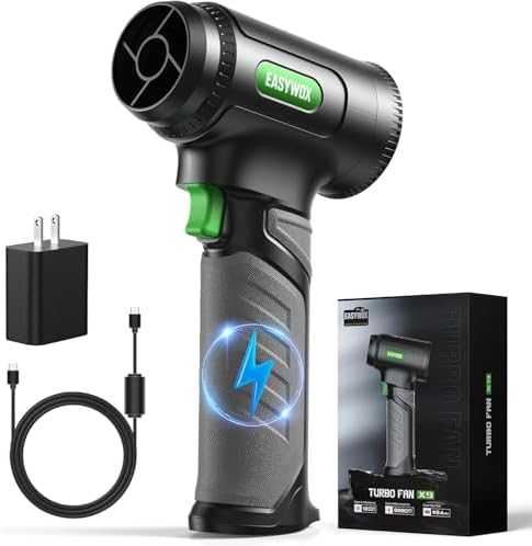Cordless Car Dryer Air Blower, 64mm Supper Motor,756W 1200G Turbo Snow Blower for Drying Cars, Electric Leaf Blower for Snow/Lawn/Garage/Patio, 8×3000mAh Battery Fast Charging, Lightweight & Handheld