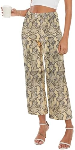 Wide Leg Jeans for Women Trendy High Waisted Flare Jeans Cropped Pants Stretchy Baggy