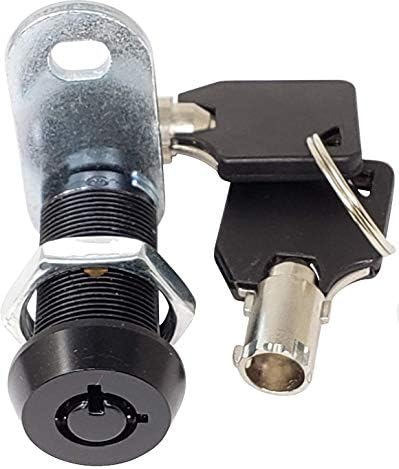 1-1/8" Tubular Cam Lock (90° Black, 2-Pack) RV Toolbox Cabinet Replacement