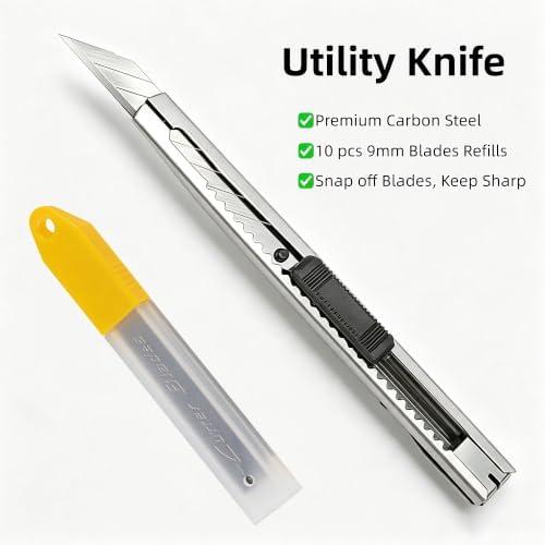 CARTINTS Complete Vehicle Vinyl Wrap Tools Kit Window Tint Tools Kit for Car Wraps with Yellow Micro Squeegee for Corner Full Wrapping, Felt Squeegee, Film Knife, Vinyl Wrap Gloves