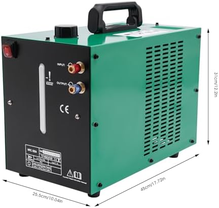 TIG Welding Water Cooler,8L Welder Torch Water Cooling System,110V 370W Welder Torch Water Cooler,7L-9L/min Rated Water Flow with Flow Alarm (8L)