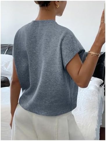 SOLY HUX Women's Short Sleeve Business Casual Sweater