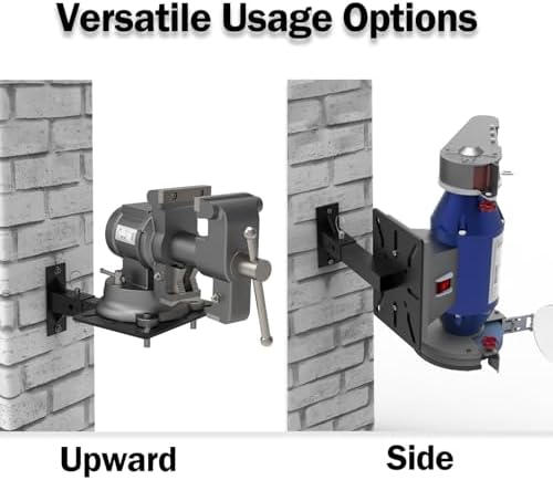 Mount Vise and Grinder, Suitable for use on Notching Machines, Grinders, Vises, Shears and Shrinkers, Wall and Desktop Mounting, Black